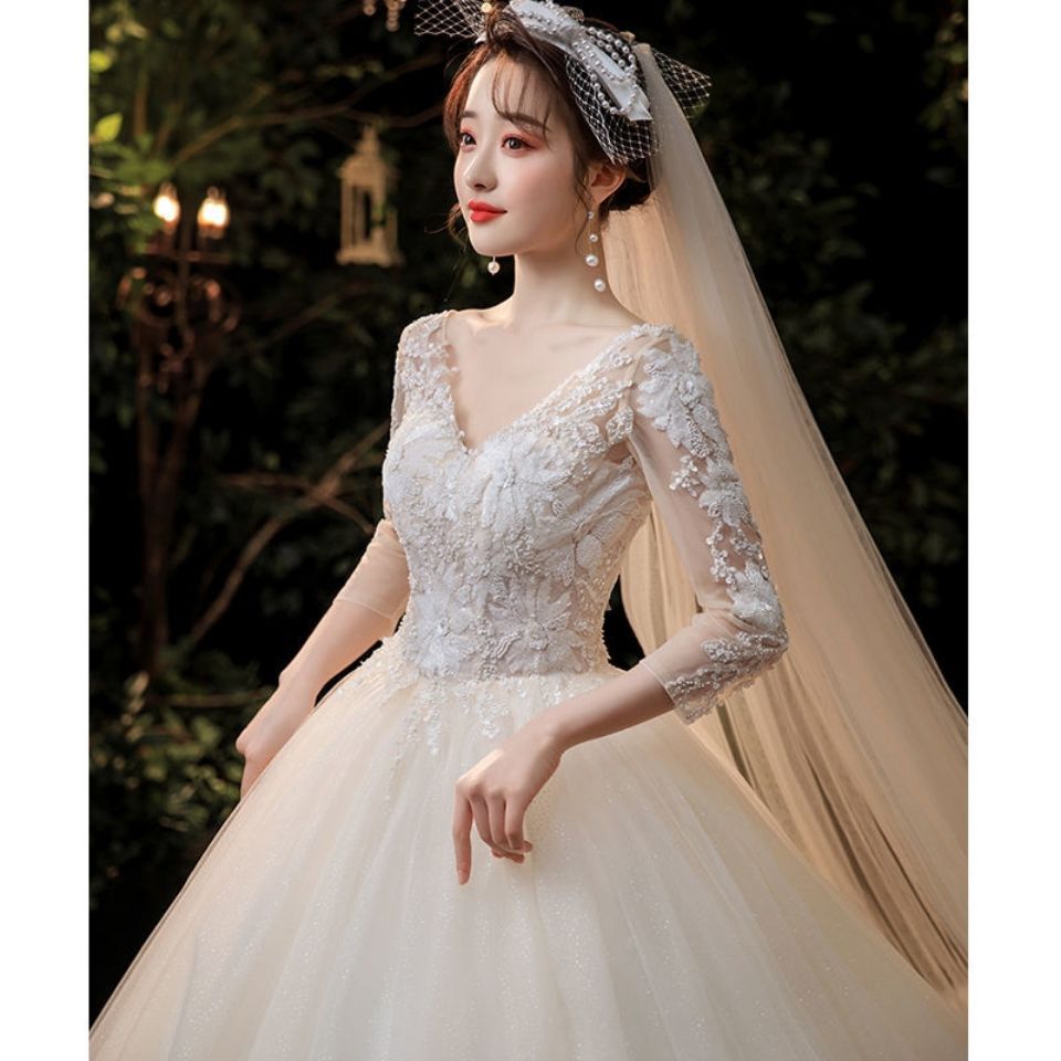 フォレストスタイルライトウェディングドレス2025 花嫁気質トレーリング星空スーパー妊婦小さなドレスレディース