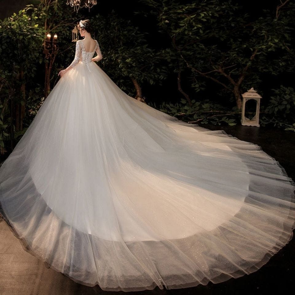 フォレストスタイルライトウェディングドレス2025 花嫁気質トレーリング星空スーパー妊婦小さなドレスレディース