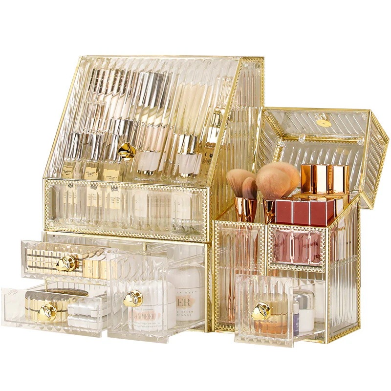 軽量贅沢化粧品収納ケース透明アクリル感防塵デスクスキンケア口紅置物棚 軽量贅沢化粧品収納ケース透明アクリル感防塵デスクスキンケア口紅置物棚