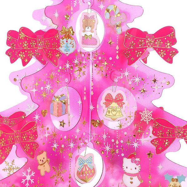 Qoo10] ハローキティ クリスマスカード 立体クリ