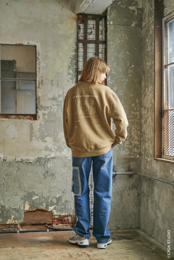 CPGN STUDIO】 WAVE aesthetic Pigment Sweatshirt トレーナー