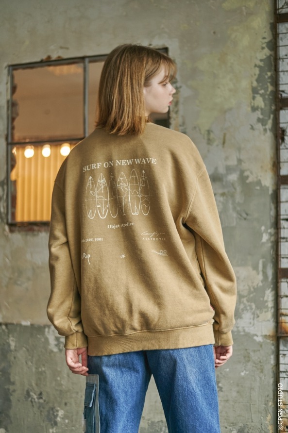 【CPGN STUDIO】WAVE aesthetic Pigment Sweatshirt CPGN STUDIO】WAVE aesthetic Pigment Sweatshirt
