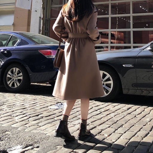 コート アウター ロング モノトーン ラージカラー チェスターコート