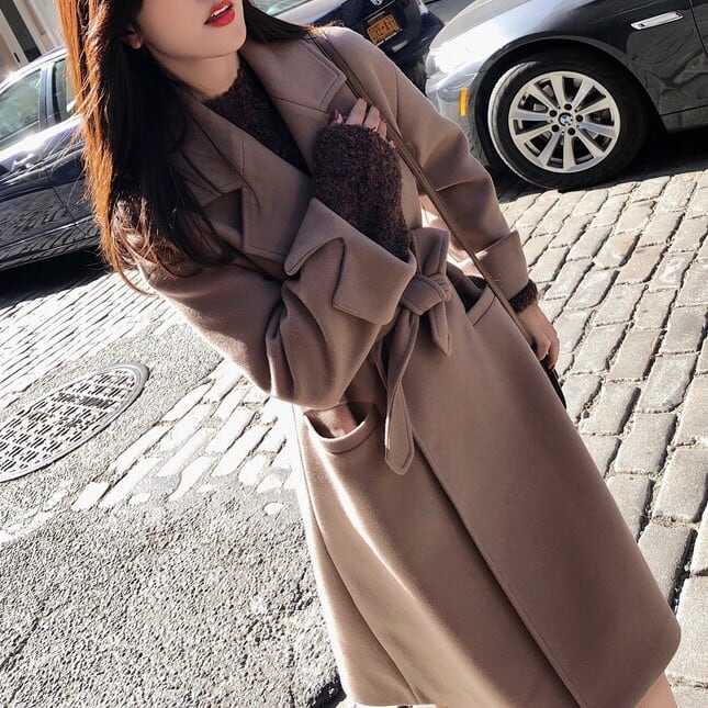 コート アウター ロング モノトーン ラージカラー チェスターコート