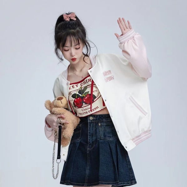 FURFUR チェリー柄キャミソール SAX 水色 さくらんぼ 韓国 GRL Buying spree] GRL is going all out this year, it's crazy!! I