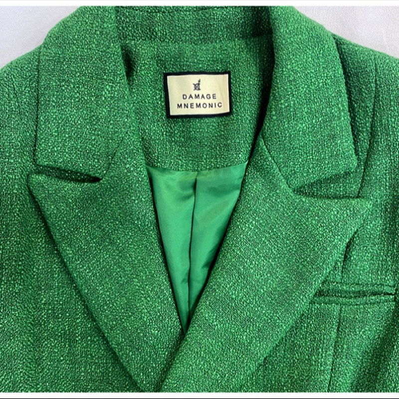 DAMAGE MNEMONIC オーバーフィットツイードグリーンジャケット_Over fit Tweed Green JK DAMAGE MNEMONIC オーバーフィットツイードグリーンジャケット_Over fit Tweed Green JK