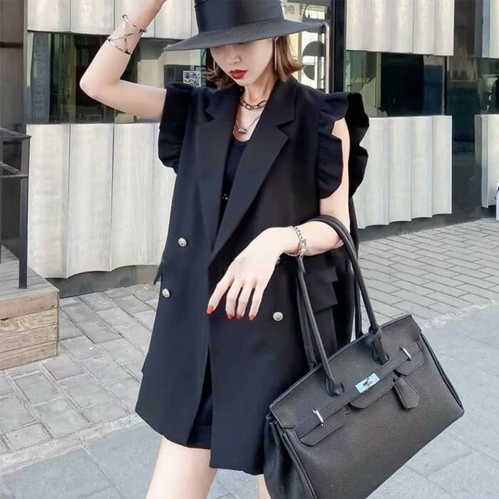 【急速出荷!】大人気!ジレ レディース ベスト 大人可愛い 袖フリル ワンピース秋 ノースリーブ 大人カジュアルコート エレガント 春 夏 秋 冬 羽織る ミディアム丈 20代 30代 デザインジレベ 【急速出荷!】大人気!ジレ レディース ベスト 大人可愛い 袖フリル ワンピース秋 ノースリーブ 大人カジュアルコート エレガント 春 夏 秋 冬 羽織る ミディアム丈 20代 30代 デザインジレベ