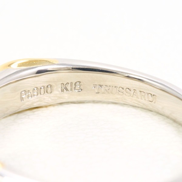 トラサルディ PT900 K18YG リング 指輪 7号 総重量約4.0g ジュエリー 中古 トラサルディ PT900 K18YG リング 指輪 7号 総重量約4.0g ジュエリー 中古
