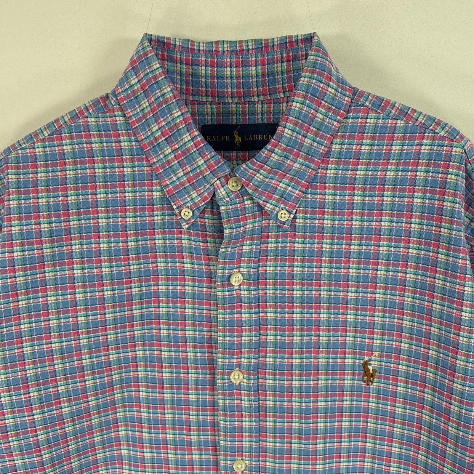 古着 長袖シャツ チェック ワンポイント ロゴ 刺繍 ボタンダウンシャツ L 水色系 マルチカラー メンズ 古着 長袖シャツ チェック ワンポイント ロゴ 刺繍 ボタンダウンシャツ L 水色系 マルチカラー メンズ