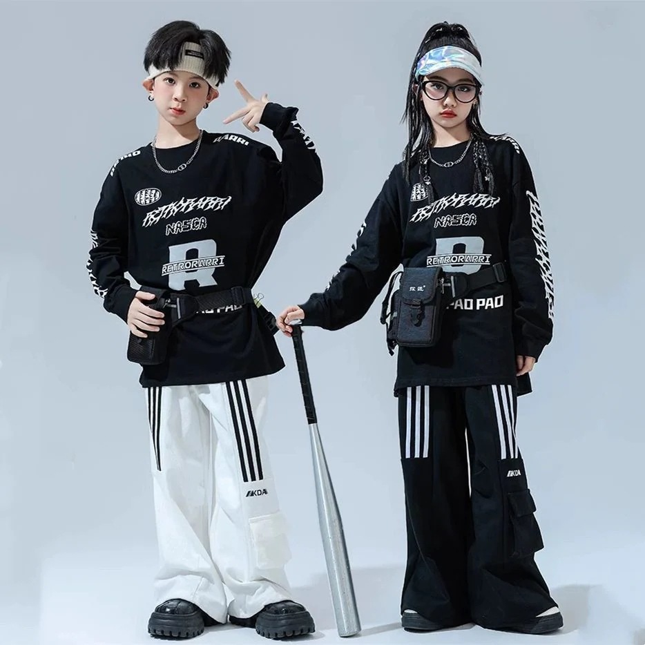 子供の街のダンスのファッション服の公演服のhiphopのゆったりしたスウェットのフレームのドラムのショーのスーツの子供のジャズのダンスの服装