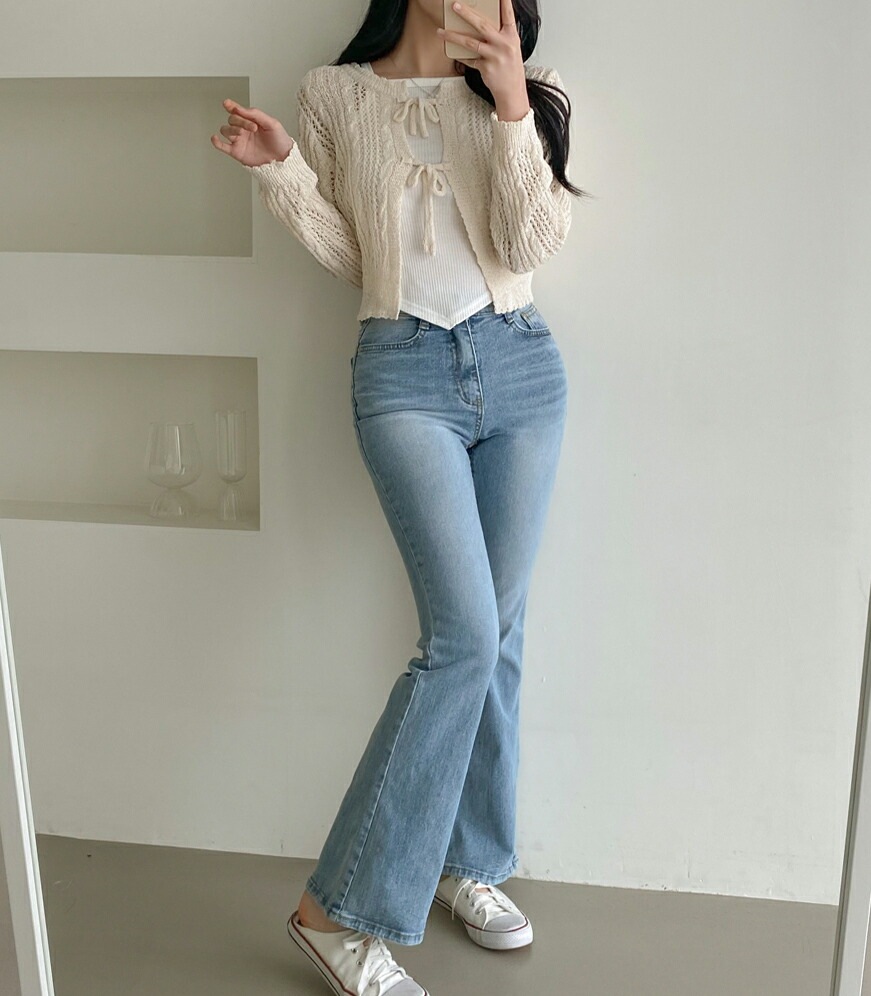 [メガ割りSALE]フレアウォッシュデニムパンツ・p652059