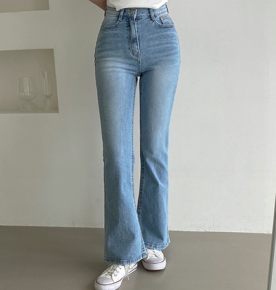 [メガ割りSALE]フレアウォッシュデニムパンツ・p652059