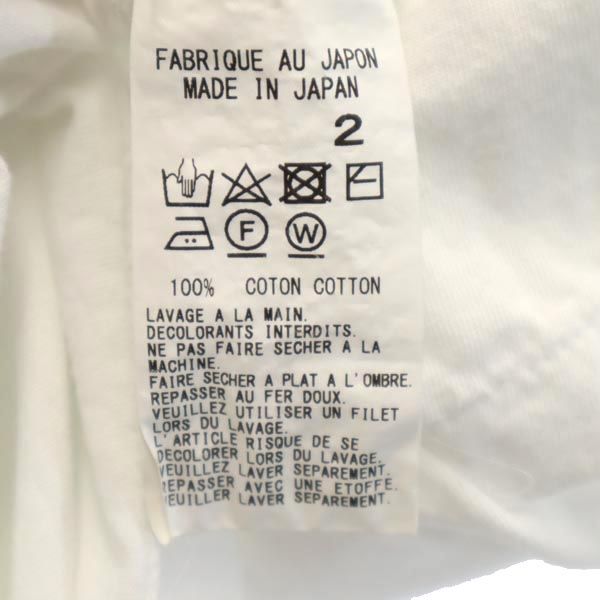 ワイズ バングオン 日本製 ロゴ プリント 半袖 Tシャツ 2 白 Ys BANG ON! ヨウジヤマモト メンズ