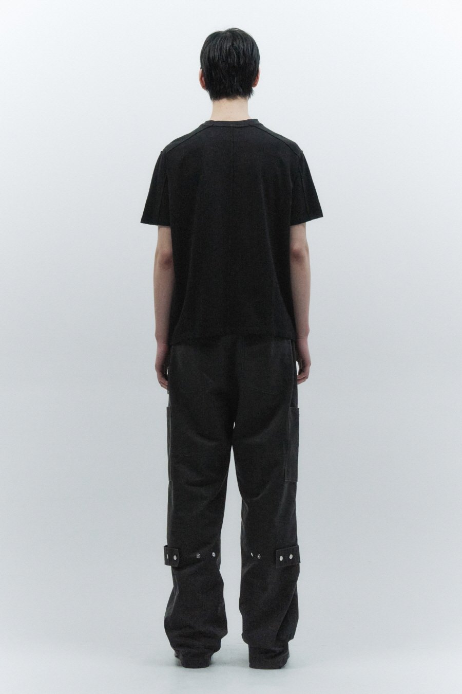 INSILENCE】 PIGMENT FLIP PANTS : BLACK