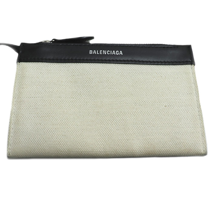 BALENCIAGA バレンシアガ ネイビー カバスXS 2Wayショルダーバッグ ナチュラル/ブラック 390346 レディース 中古