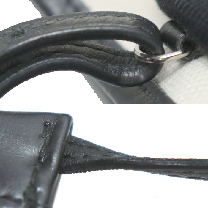 BALENCIAGA バレンシアガ ネイビー カバスXS 2Wayショルダーバッグ ナチュラル/ブラック 390346 レディース 中古