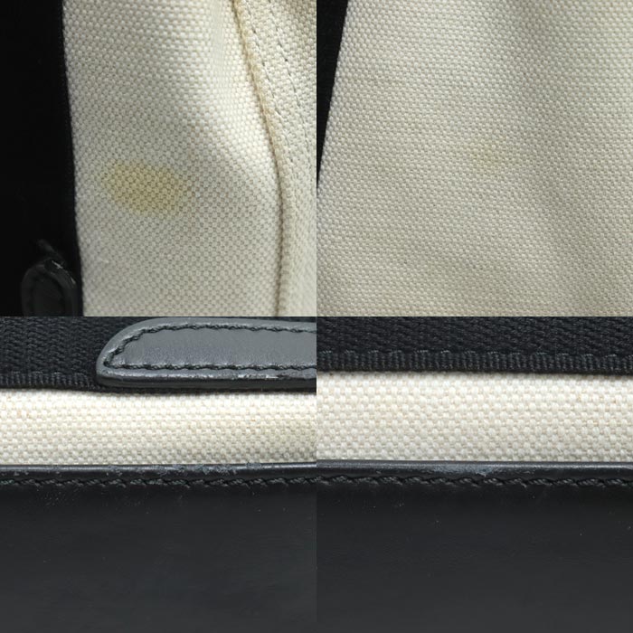 BALENCIAGA バレンシアガ ネイビー カバスXS 2Wayショルダーバッグ ナチュラル/ブラック 390346 レディース 中古