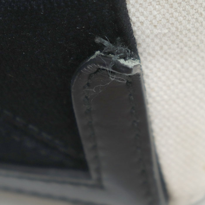 BALENCIAGA バレンシアガ ネイビー カバスXS 2Wayショルダーバッグ ナチュラル/ブラック 390346 レディース 中古