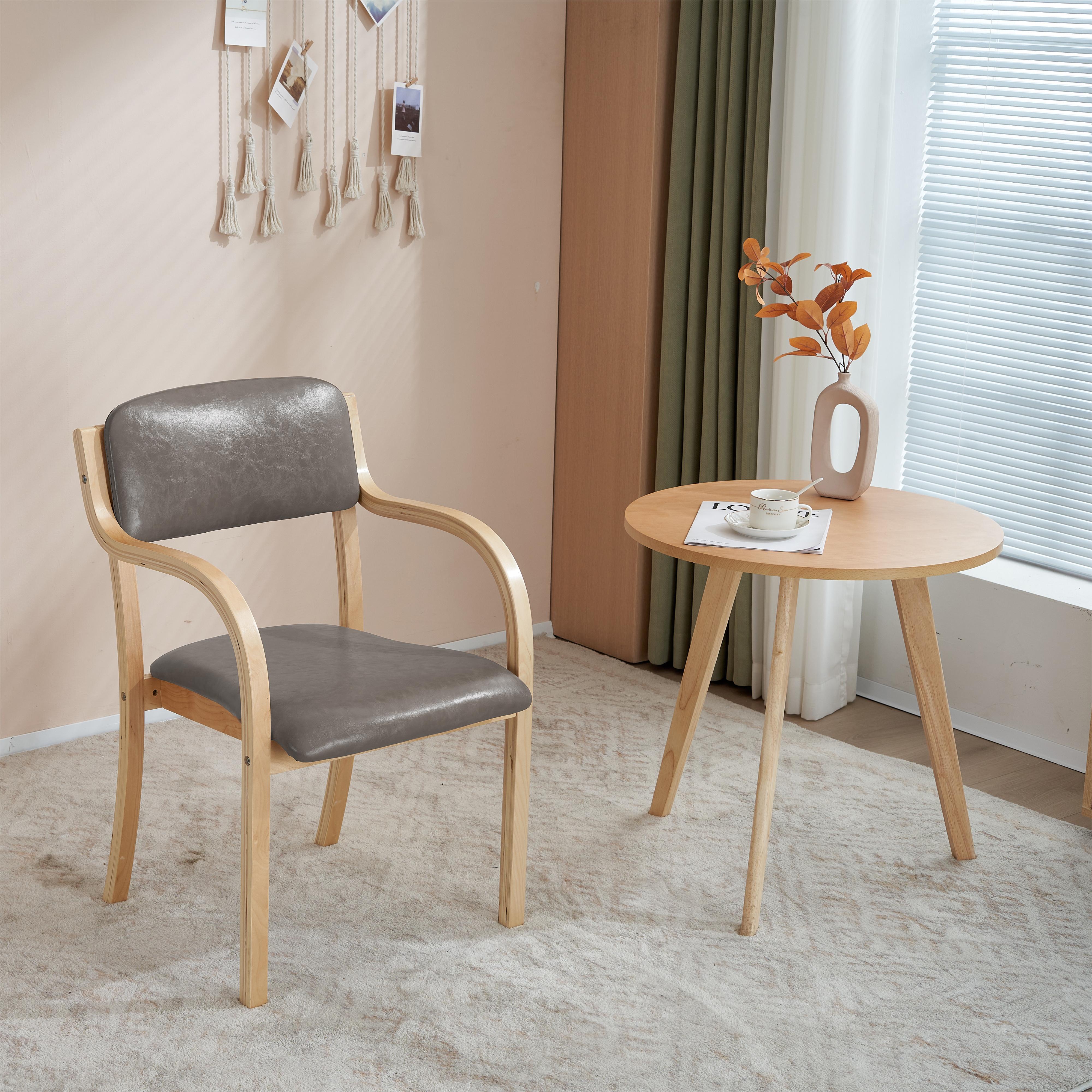 国内発送M】499【目玉新作】 【2脚】PU グレー ダイ ニングチェア