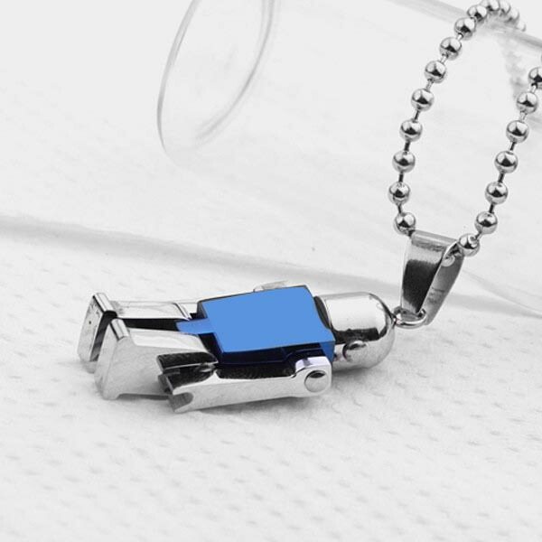 ロボットペンダントトップ 首飾り アクセサリー 青色 ブルー サージカルステンレス316L 男性 女性 ネックレス プレゼント おもちゃ 個性的 ユニーク 人型 動く 関節 stt00-00-0031 ロボットペンダントトップ 首飾り アクセサリー 青色 ブルー サージカルステンレス316L 男性 女性 ネックレス プレゼント おもちゃ 個性的 ユニーク 人型 動く 関節 stt00-00-0031
