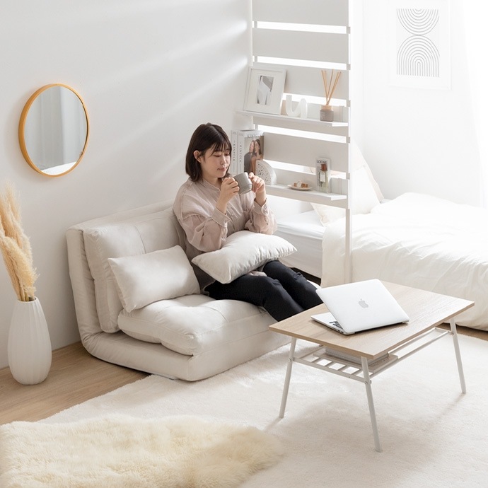 ソファーベッド 2人掛け リクライニング ナチュラルモダン 二人掛け 幅100cm 高さ54cm 完成品 二人用 2人用 ソファーベット ソファベッド ソファー