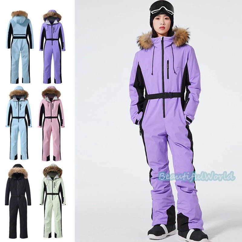 スノーボードウェアスキーウェアオールインワン連体服ペアスノーウェアカップルお揃いウェアレディース