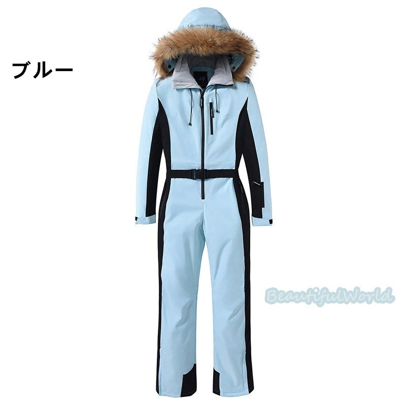 スノーボードウェアスキーウェアオールインワン連体服ペアスノーウェアカップルお揃いウェアレディース