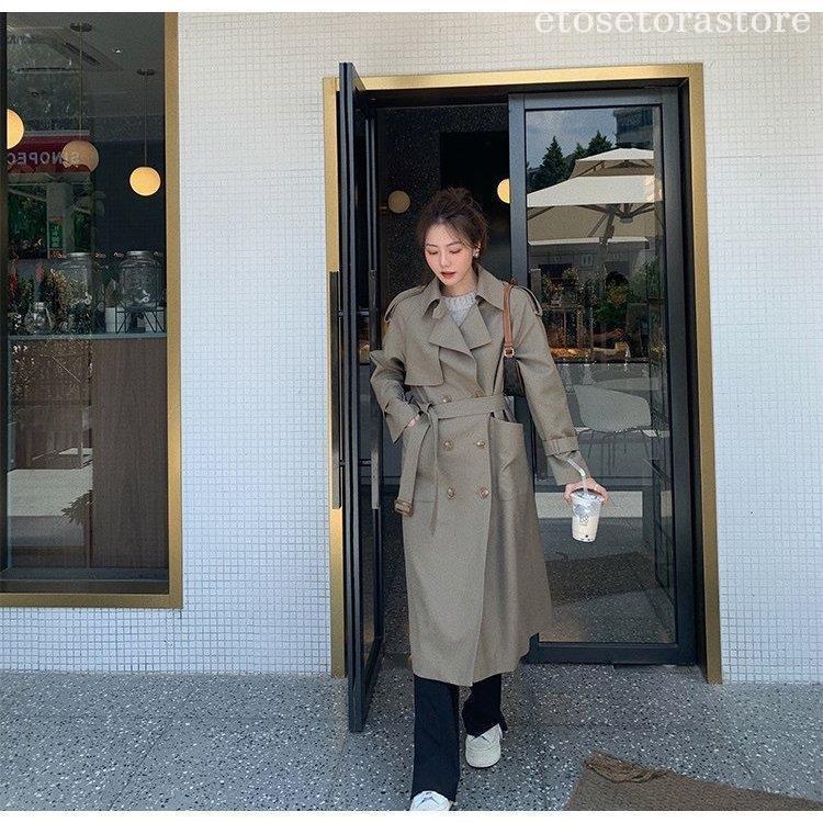 大人気 上品 トレンチコート 秋物 冬物 アウター ロングコート 春コート レディース 大きいサイズ スプリングコート ライトアウター 春 秋服 韓国風