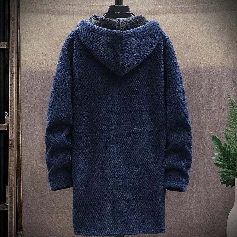 【Ｍ~4XL】ニットセーター ニット メンズ 長袖 前開き トップス パーカー セーター コート シンプル 暖かい ざっくり 開襟 フード付き ファスナー ファッション 着やせ 防寒 春 服 秋服 冬