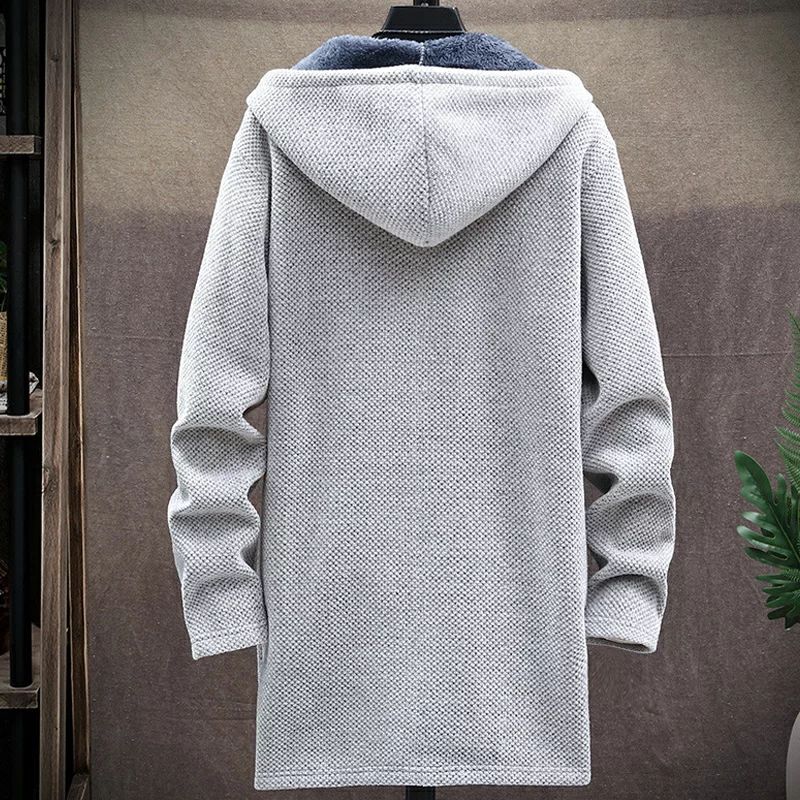 【Ｍ~4XL】ニットセーター ニット メンズ 長袖 前開き トップス パーカー セーター コート シンプル 暖かい ざっくり 開襟 フード付き ファスナー ファッション 着やせ 防寒 春 服 秋服 冬