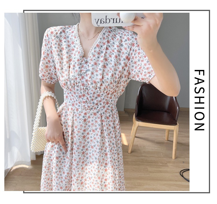 ワンピース レディース ロングワンピ S M L XL 韓国 ロング ロング丈 半袖 Vネック フレア Aライン ハイウエスト かわいい 大人可愛い きれいめ カジュアル エレガント 清楚 フェミニン