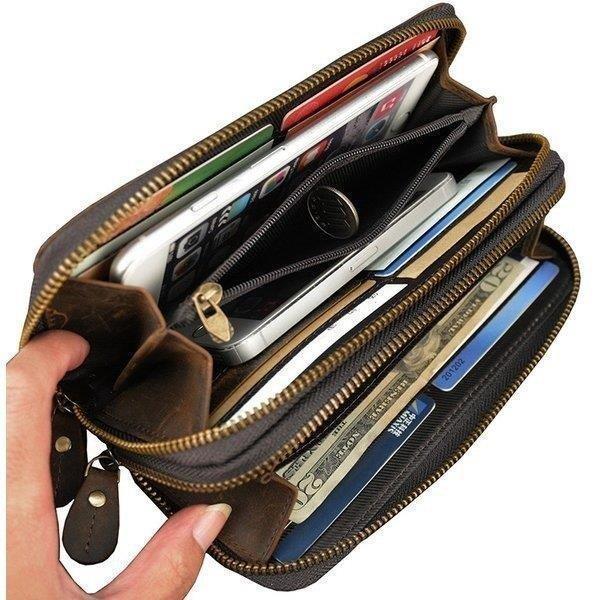 【即納】ラウンドファスナー長財布メンズレザー財布小銭入れ付きチェーン付き財布4室セカンドバッグダブル収納室携帯収納カード24枚収納大容量紳士 【即納】ラウンドファスナー長財布メンズレザー財布小銭入れ付きチェーン付き財布4室セカンドバッグダブル収納室携帯収納カード24枚収納大容量紳士