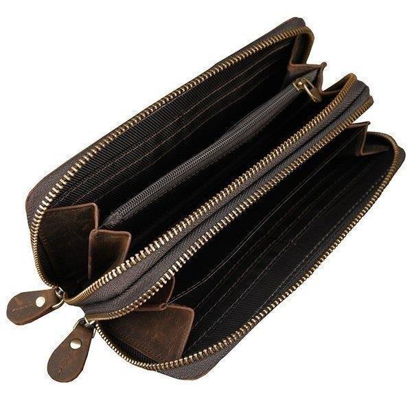 【即納】ラウンドファスナー長財布メンズレザー財布小銭入れ付きチェーン付き財布4室セカンドバッグダブル収納室携帯収納カード24枚収納大容量紳士 【即納】ラウンドファスナー長財布メンズレザー財布小銭入れ付きチェーン付き財布4室セカンドバッグダブル収納室携帯収納カード24枚収納大容量紳士