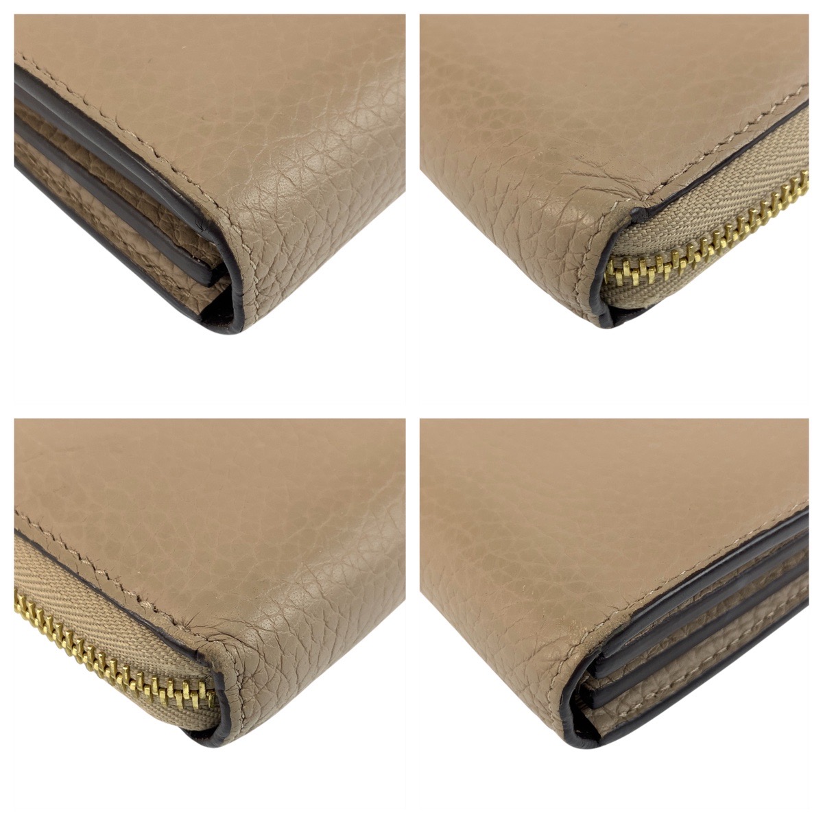 美品 ポルトフォイユ コメット グレージュ ゴールド金具 レザー M63104 長財布 ロングウォレット レディース 504134