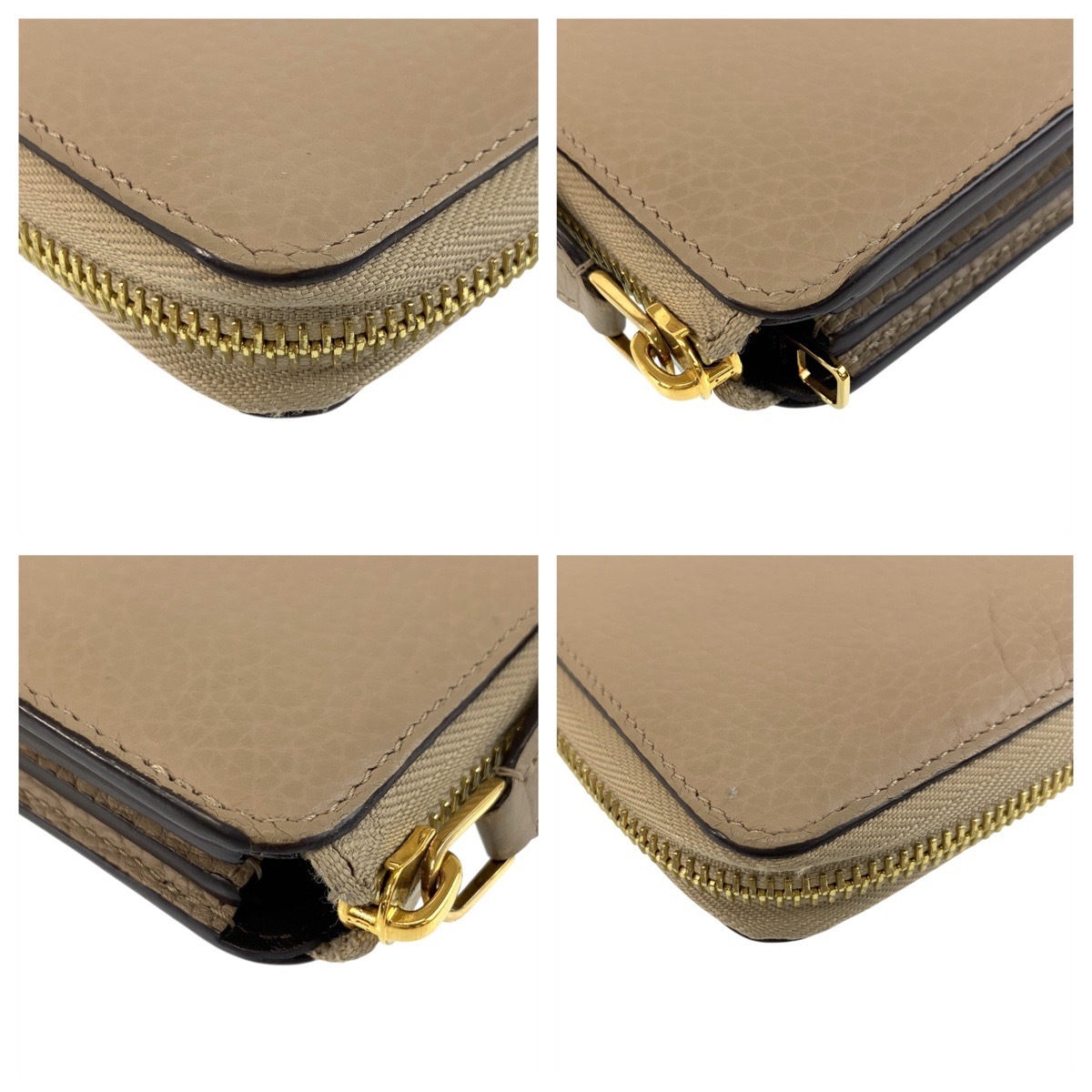 美品 ポルトフォイユ コメット グレージュ ゴールド金具 レザー M63104 長財布 ロングウォレット レディース 504134