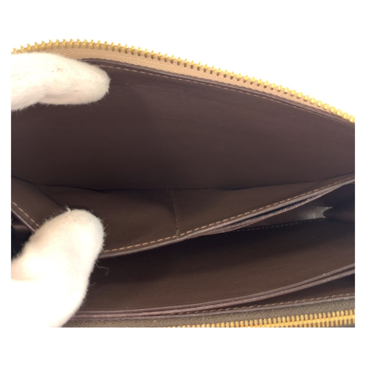 美品 ポルトフォイユ コメット グレージュ ゴールド金具 レザー M63104 長財布 ロングウォレット レディース 504134 美品 ポルトフォイユ コメット グレージュ ゴールド金具 レザー M63104 長財布 ロングウォレット レディース 504134