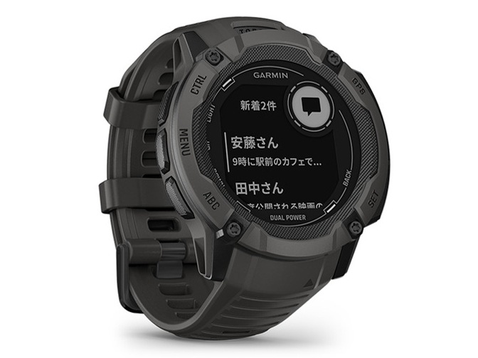 Instinct 2X Dual Power 010-02805-22 [Graphite]ソーラー充電に対応したアウトドアGPSウォッチ