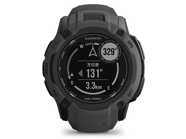 Instinct 2X Dual Power 010-02805-22 [Graphite]ソーラー充電に対応したアウトドアGPSウォッチ