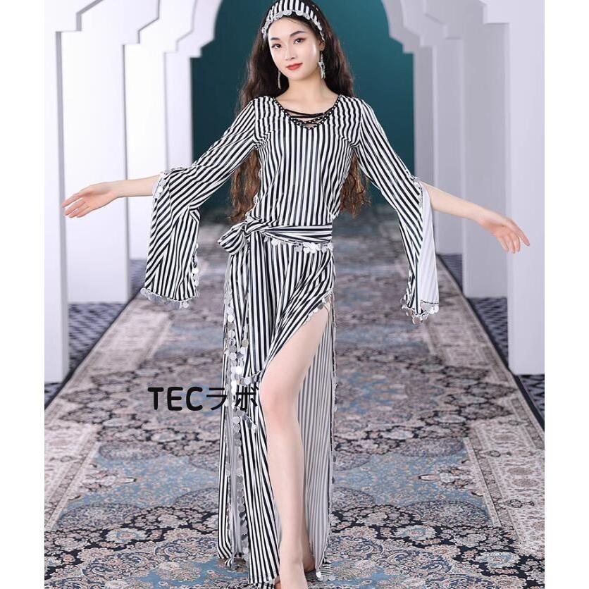 (仕上げが細かい)ベリーダンス衣装 4点セット 大人 オリエンタル エジプト サイディ バラディ パフォーマンス 民俗 ダンス衣装 ロング スリット ワンピース ベルト 髪飾り インナ (仕上げが細かい)ベリーダンス衣装 4点セット 大人 オリエンタル エジプト サイディ バラディ パフォーマンス 民俗 ダンス衣装 ロング スリット ワンピース ベルト 髪飾り インナ