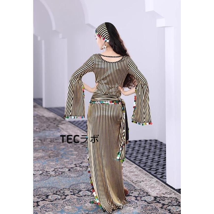 (仕上げが細かい)ベリーダンス衣装 4点セット 大人 オリエンタル エジプト サイディ バラディ パフォーマンス 民俗 ダンス衣装 ロング スリット ワンピース ベルト 髪飾り インナ (仕上げが細かい)ベリーダンス衣装 4点セット 大人 オリエンタル エジプト サイディ バラディ パフォーマンス 民俗 ダンス衣装 ロング スリット ワンピース ベルト 髪飾り インナ