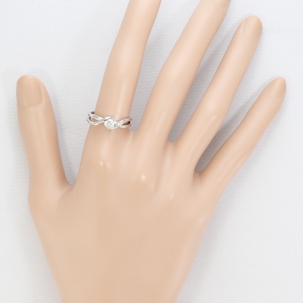 PT900 プラチナ リング 指輪 11.5号 ダイヤ 0.30 鑑定書 ジュエリー 中古