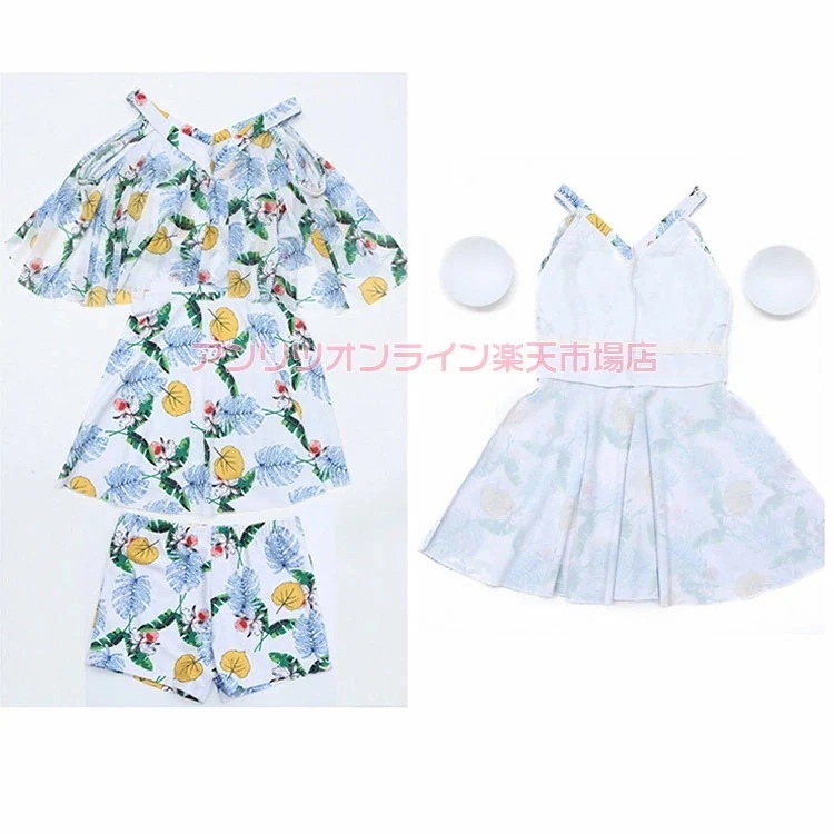 レディース 水着 中学生 高校生 小学生 韓国 体型カバー 露出控え キャミソール ワンピース 花柄 可愛い 水着 ビキニ タンキニ お洒落 セパレート パッド付き プール 海 旅行 大きいサイズ フ