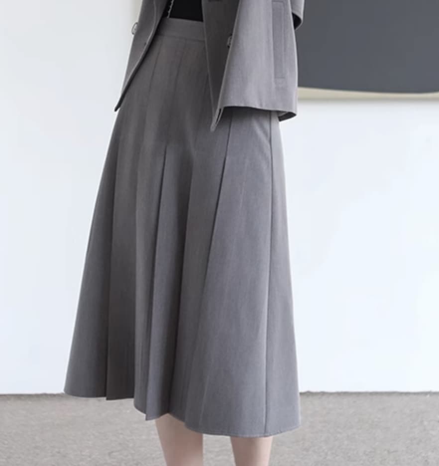 スカート セットアップ ジャケット ミモレ丈 長袖 かわいい 大人可愛い きれいめ シンプル カジュアル 大人 上品 おしゃれ お洒落 大人女子 こなれ感 個性的 主役級 存在感 美容師