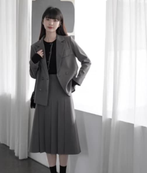 スカート セットアップ ジャケット ミモレ丈 長袖 かわいい 大人可愛い きれいめ シンプル カジュアル 大人 上品 おしゃれ お洒落 大人女子 こなれ感 個性的 主役級 存在感 美容師