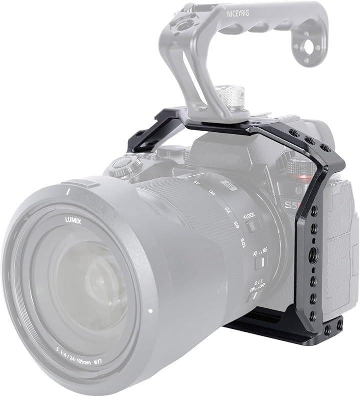 カメラケージ パナソニック Lumix S5II DC-S5M2/S5IIX S5MIIX/S5/G9M2に専用カメラケージ Natoレール付き ARRI規格ネジ穴 ー547 カメラケージ パナソニック Lumix S5II DC-S5M2/S5IIX S5MIIX/S5/G9M2に専用カメラケージ Natoレール付き ARRI規格ネジ穴 ー547