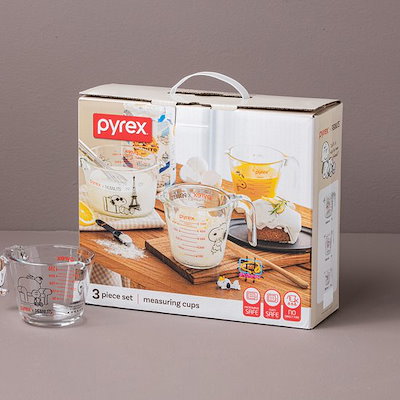 pyrex スヌーピー 計量カップ 3点セット パイレックス スヌーピー 計量カップ 3個 耐熱ガラス - メルカリ