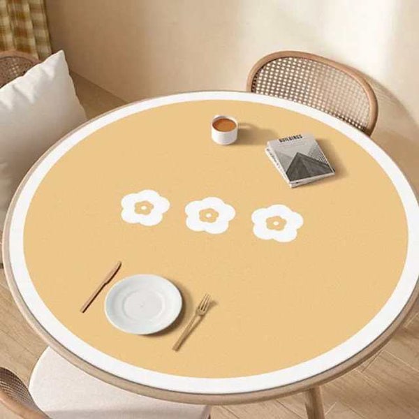 Qoo10] テーブルクロス 円形 丸形 撥水 テーブ