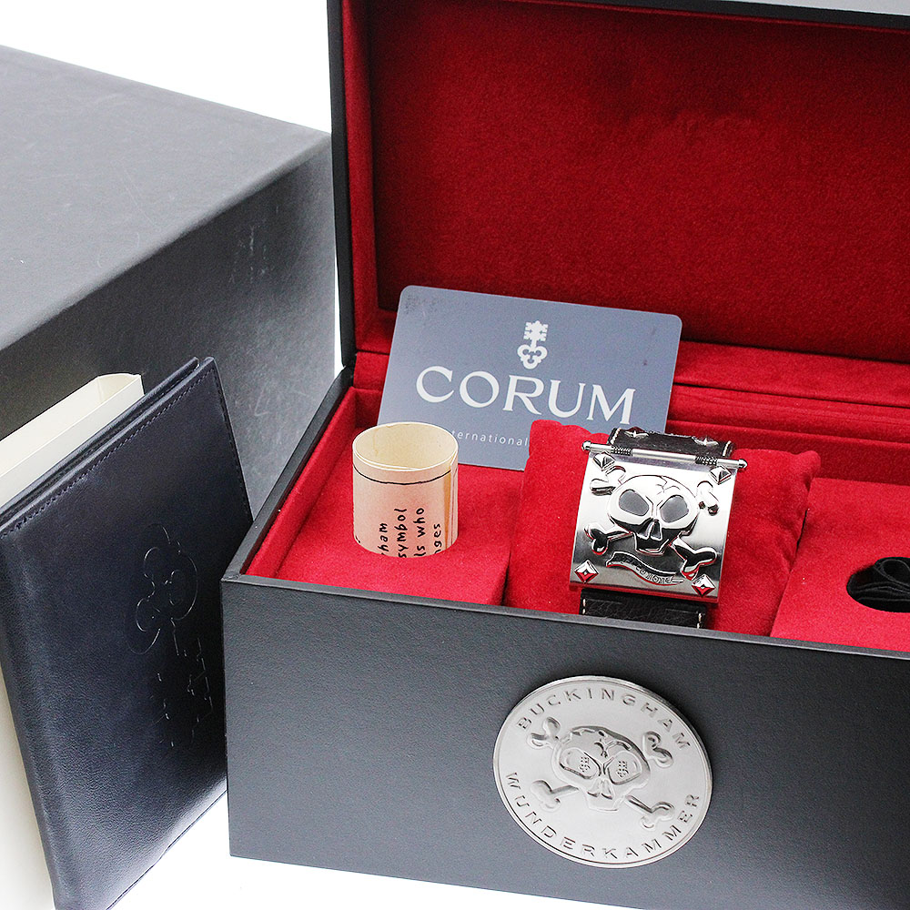 ベルト訳あり コルム CORUM 138.177.20 バッキンガム ワンダーカマー ジョリーロジャー クォーツ メンズ 箱・保証書付き_886271【中古】 ベルト訳あり コルム CORUM 138.177.20 バッキンガム ワンダーカマー ジョリーロジャー クォーツ メンズ 箱・保証書付き_886271【中古】