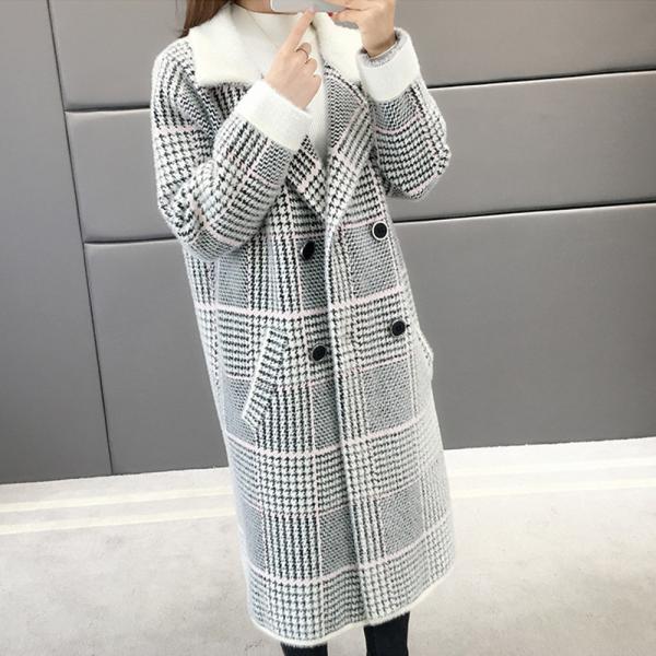 チェスターコート レディース 長袖 グレンチェック ロング カジュアル 秋冬 142996 チェスターコート レディース 長袖 グレンチェック ロング カジュアル 秋冬 142996
