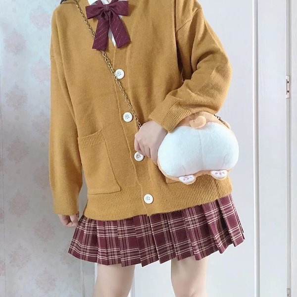 Qoo10] 制服 セーター ニット カーディガン 女